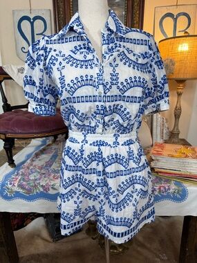 Mainstrip Eyelet Romper